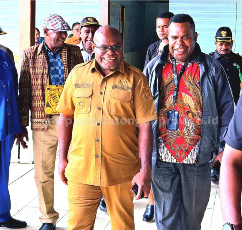 GUBERNUR DAN KETUA MRP PAPUA TENGAH GELAR KOORDINASI TERBATAS BAHAS ISU STRATEGIS PEMBANGUNAN